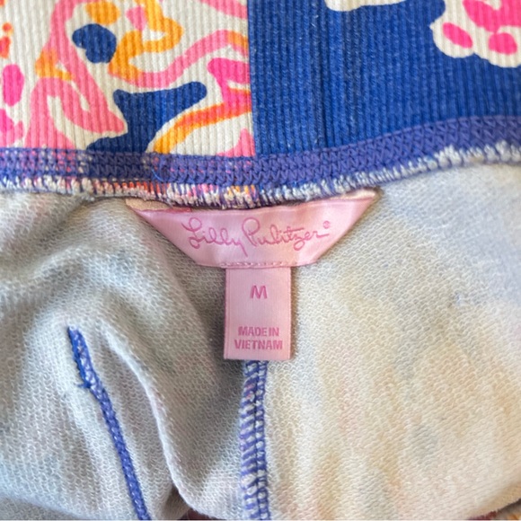 Lilly Pulitzer Yasmin Shorts Brilliant Blue It's Electric Pink Coral Preppy Knit - Picture 4 of 9